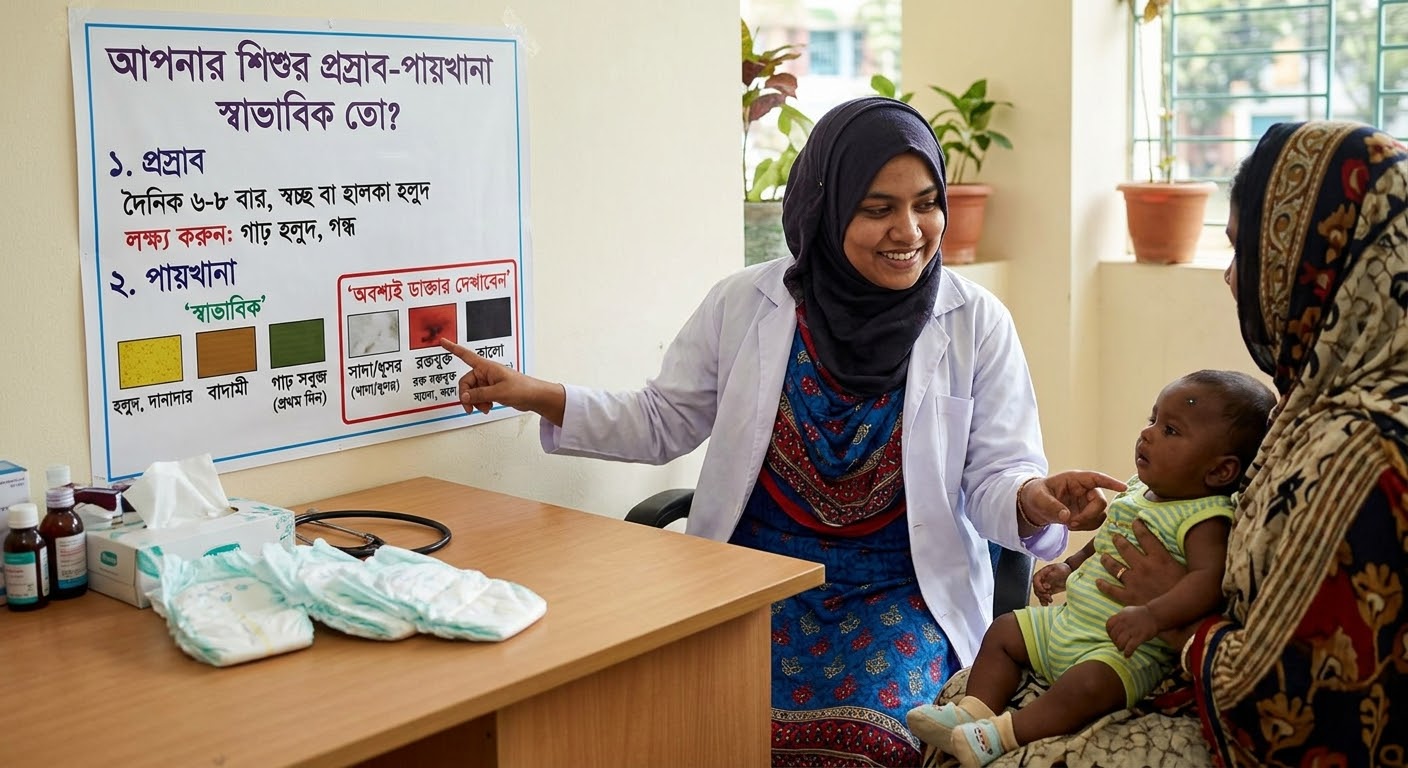 Baby-এর প্রস্রাব-পায়খানা: নবজাতকের স্বাভাবিক রং ও সংখ্যা