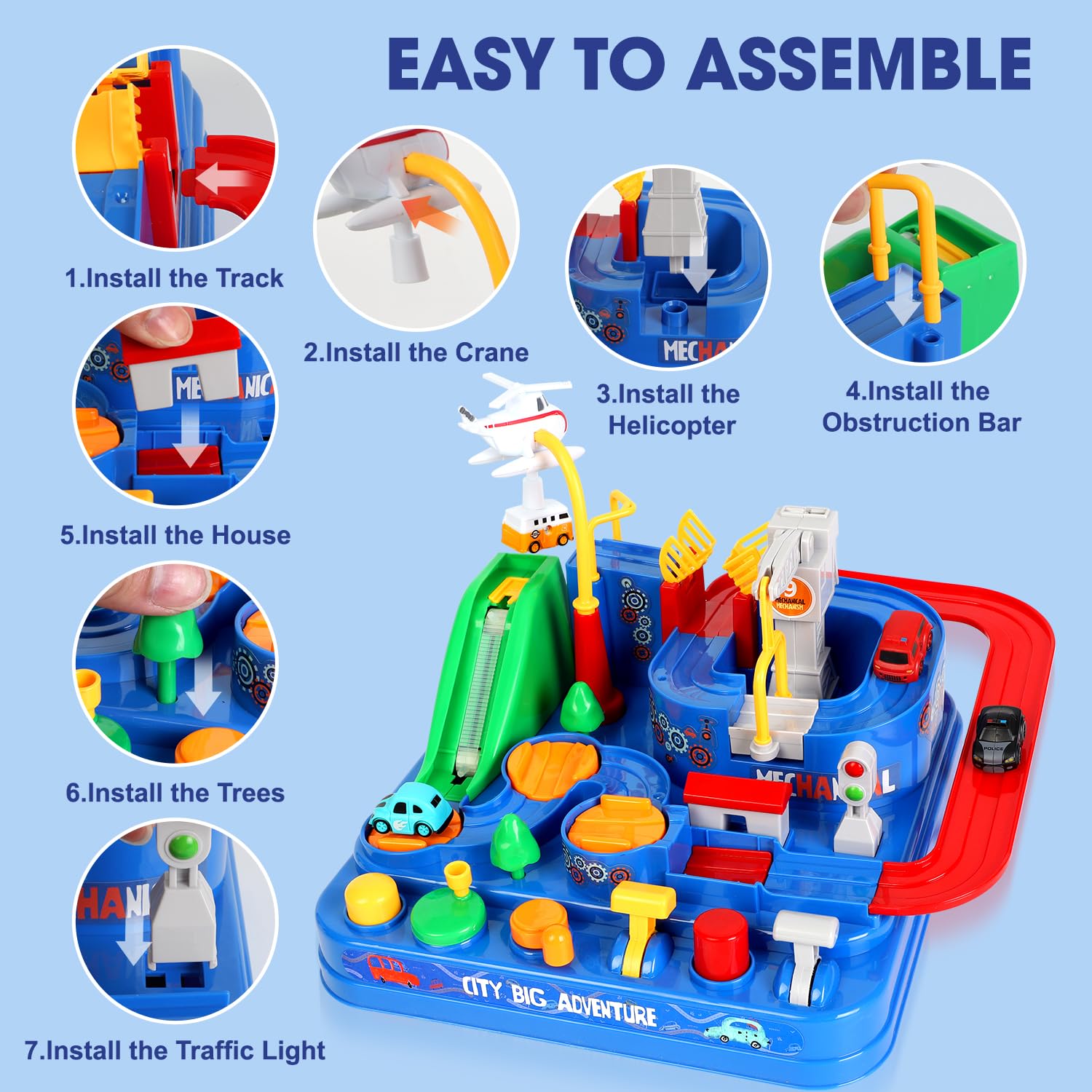 Baby City Rescue Adventure Track Car Toy