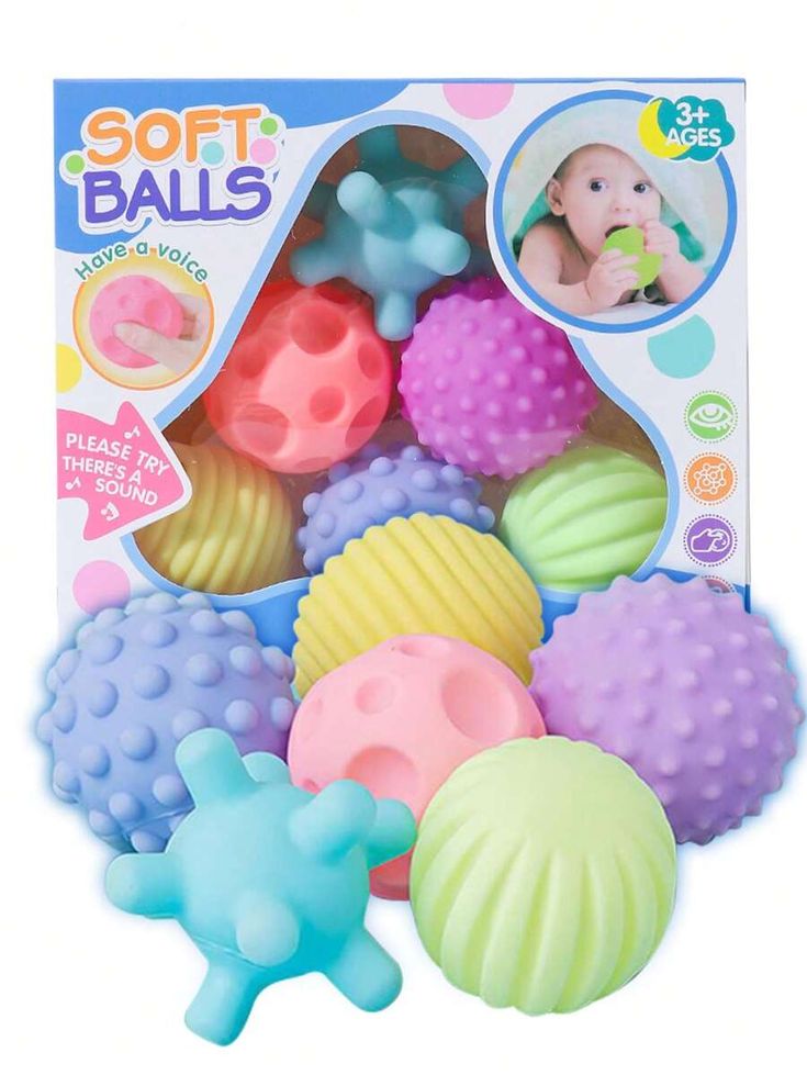 Soft-Touch Baby Squeeze Balls Set