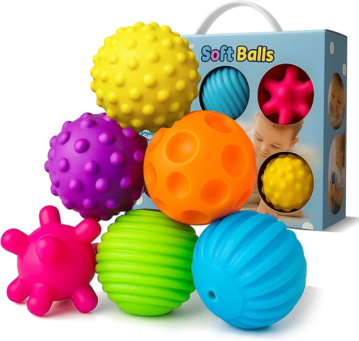 Soft-Touch Baby Squeeze Balls Set