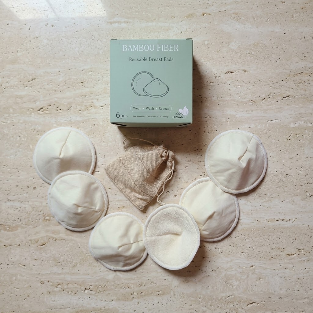 Bamboo Washable Breast Pads 3D ( 6pcs)
