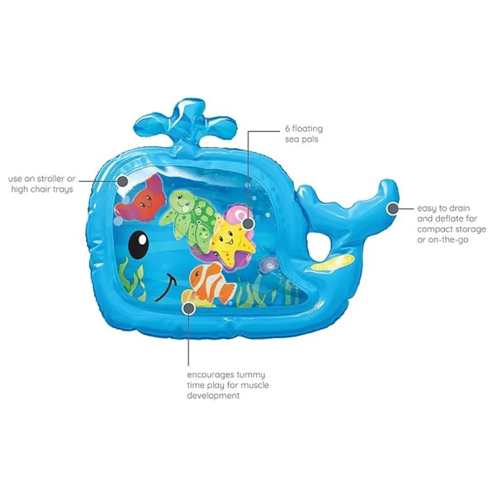 Infantino Sensory Whale Pat & Play Water Mat – Blue