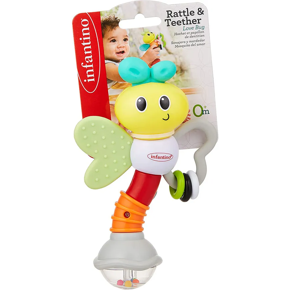 Infantino Rattle & Teether Love Bug